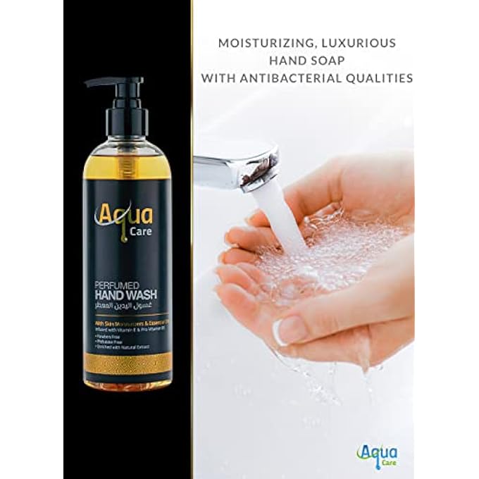 Aqua Care PERFUMED LUXURIOUS HAND SOAP | ANTI-BACTERIAL HAND LIQUID WASH PUMP | WITH NATURAL EXTRACT TEA TREE, LAVENDER & ALOE VERA, SKIN MOISTURIZERS | VITAMIN E & PRO-VITAMIN B5, 475ML - Image 2